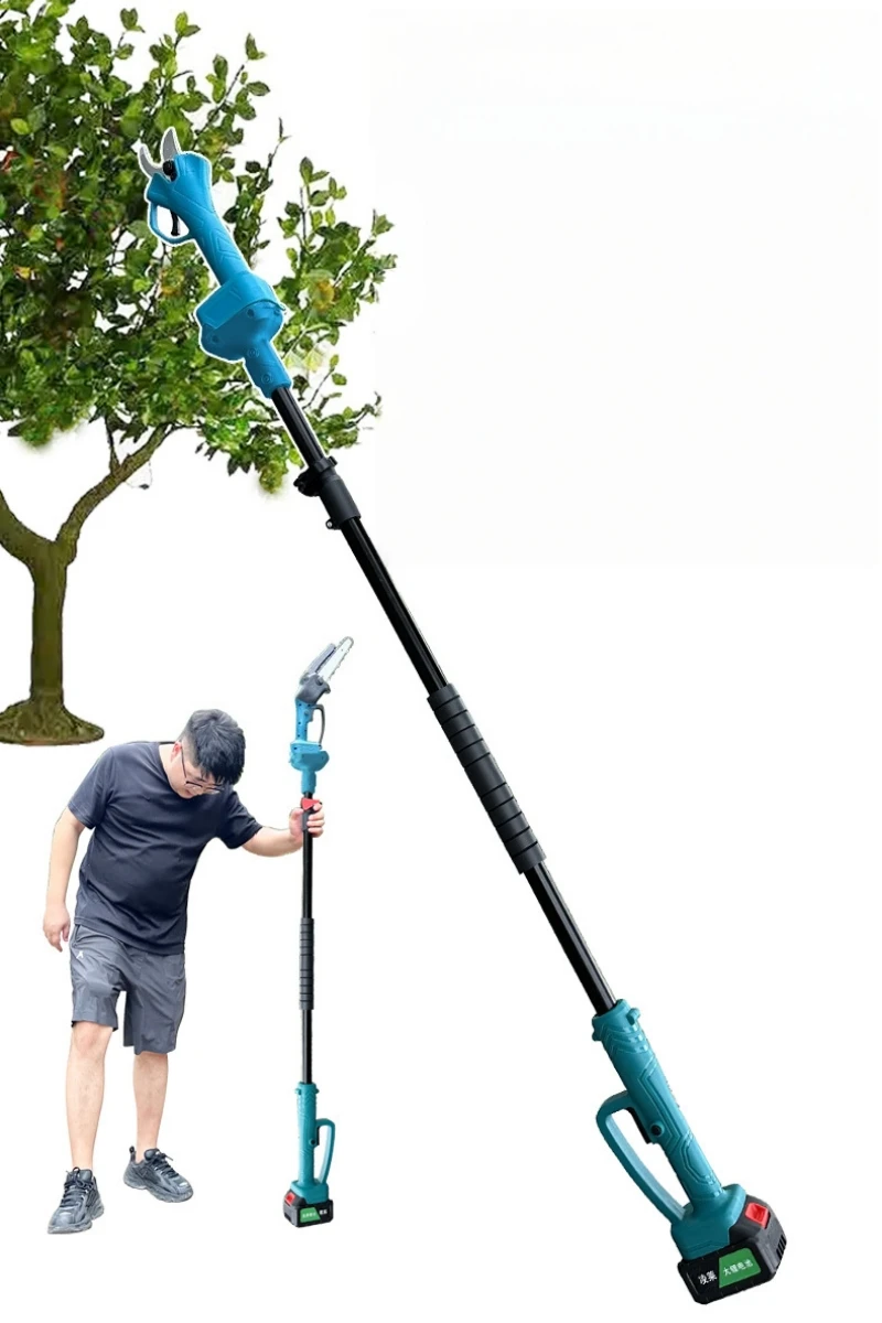 Electric High Branch Saw Pruning Shears Telescopic Extension Pole Garden Branch Pruning Tool 고지톱 전동가위 전지가위 21v 배터리
