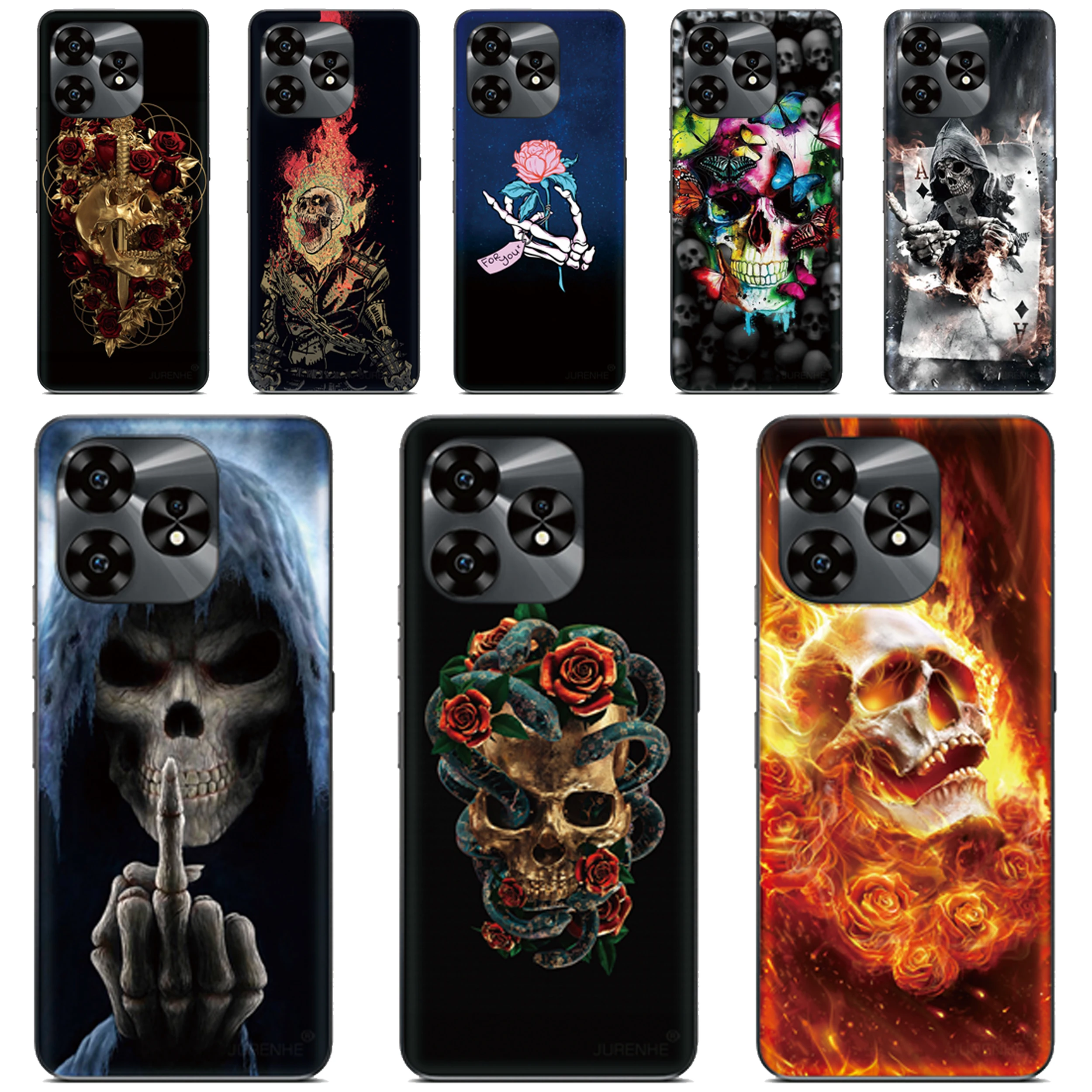 Cown Skull King Case For Doogee Note 56X 56 59 58 N55 Plus N60 N50s N50 Pro Nothing CMF Phone 1 2 2a One Two 3a Lite Back Cover