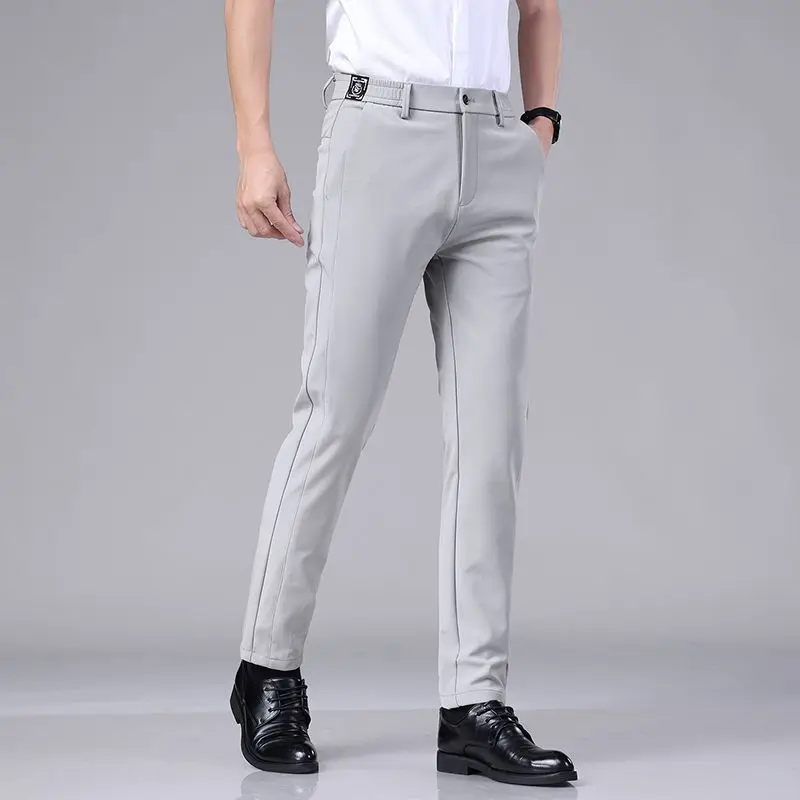 2026 Spring Summer Ultra-thin Men's Stretch Slim Straight Casual Pants High Quality Fashion Breathable Golf Sports Trousers