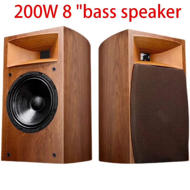 200W 8 Inch Speaker HiFi Bookshelf Speaker Passive Audio Horn Monitoring Speaker Surround Home Theater High Fidelity Speaker