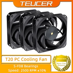 TEUCER T20 PC Fan S-FDB 12V 4Pin 2500RPM High Pressure Chassis Cooling Fans CPU Fan