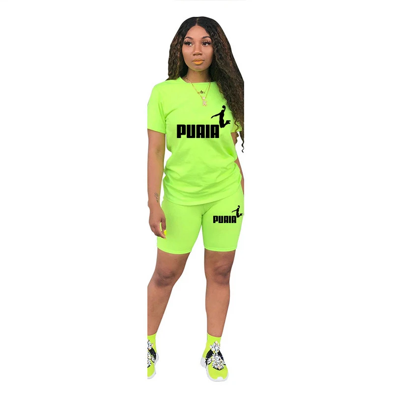 Neue Hochwertige Freizeitkleidung für Damen Sommer Zweiteiler Set 2026 Damen Trainingsanzug T-Shirts O-Ausschnitt Shorts Tägliche Kurzarm-Kombination Topseller – Detail 6