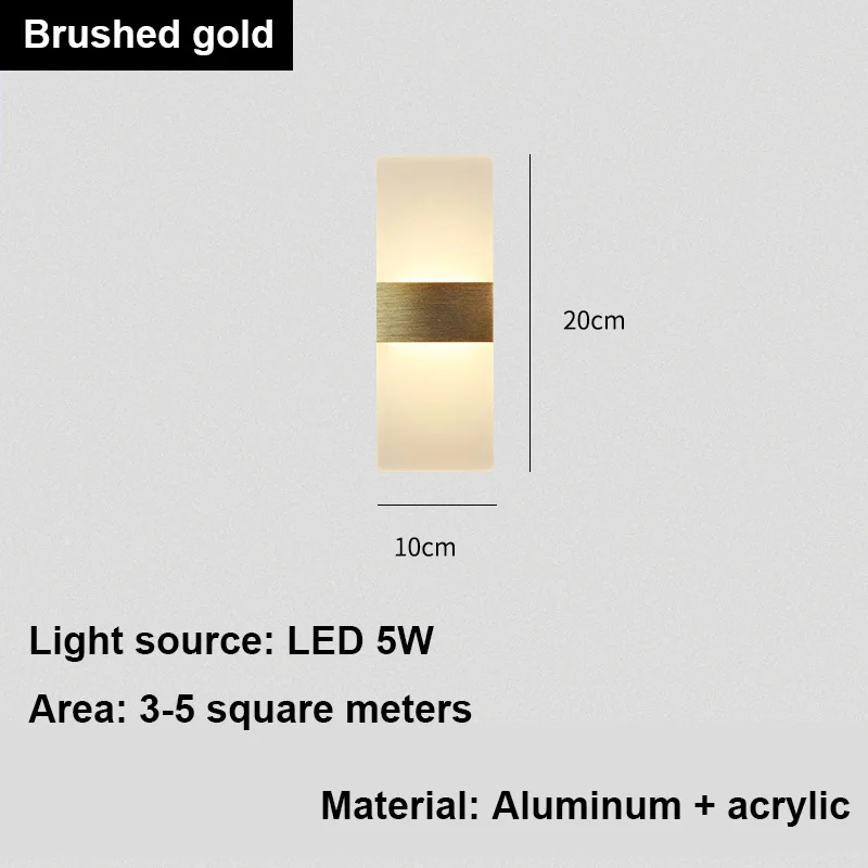 LED Wall Lamp Luxury Golden Modern Acrylic Creative Shell Wall Light For Living Room Bedroom Corridor Staircase Decorative Lamp