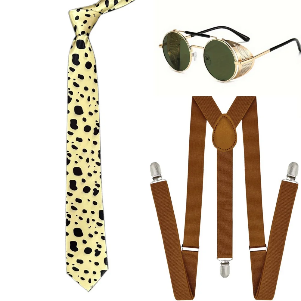 Kento Nanami Necktie Tie and Suspenders Anime Cosplay Prop Accessories