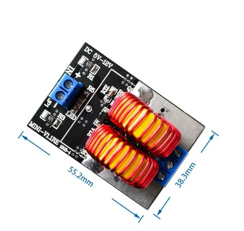 Hot Sale 5-12V 120W Mini ZVS Induction Heating Board Flyback Driver Heater DIY Cooker+ Ignition Coil