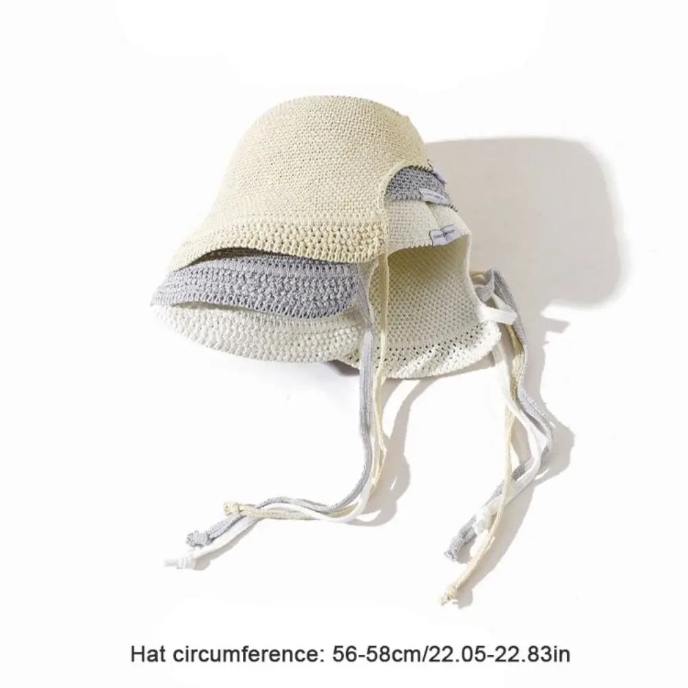 여름 태양 보호 여성 양동이 모자 솔리드 컬러 통기성 해변 태양 모자 와이드 브림 접는 어부 모자