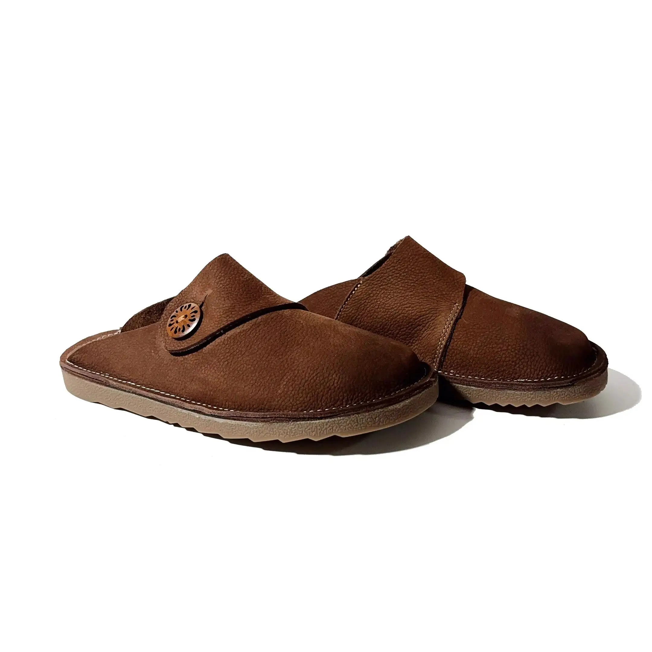 

2026 Summer New Style Genuine Leather Soft-Soled Flat Slippers Handmade Retro Style Outdoor Women's Closed-Toe Sandals