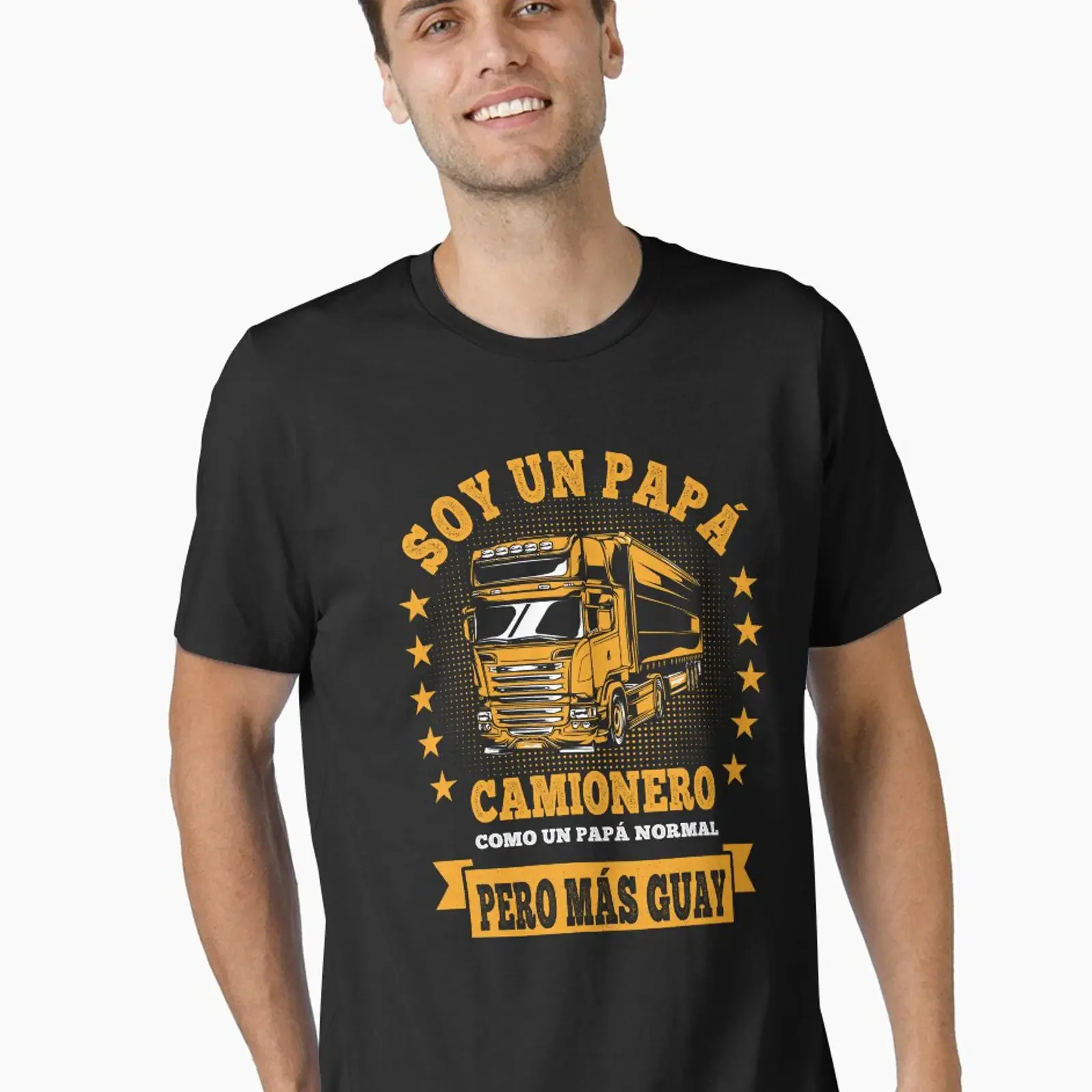 Hispanic Trucker Dad Papà Camionero Funny Father s Day Essential T Shirt vintage Washed fashion Unisex Versatile Casual