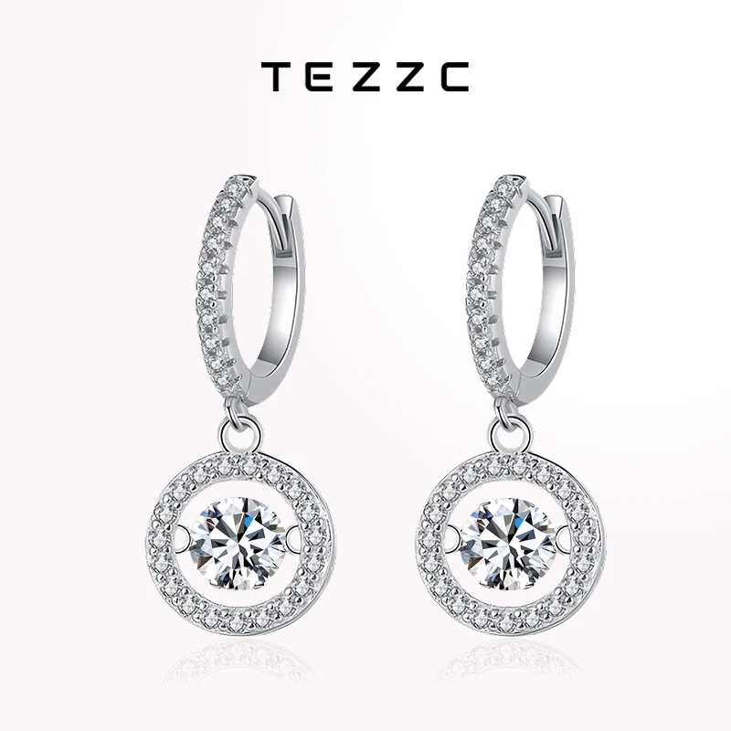

Tezzc 0.5ct Moissanite Drop Earrings 925 Silver Women Luxury Bridal Wedding Engagement Earing Fine Jewelry Free Shipping Gift