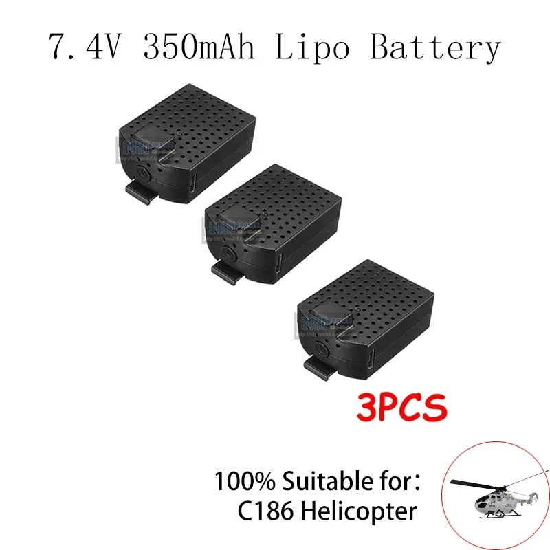 Batería Original 7,4 V 350mAh Para RC ERA C186 BO-105 / E120 Drone 2,4G 4CH Flybarless RC Helicopter Repuestos Accesorios