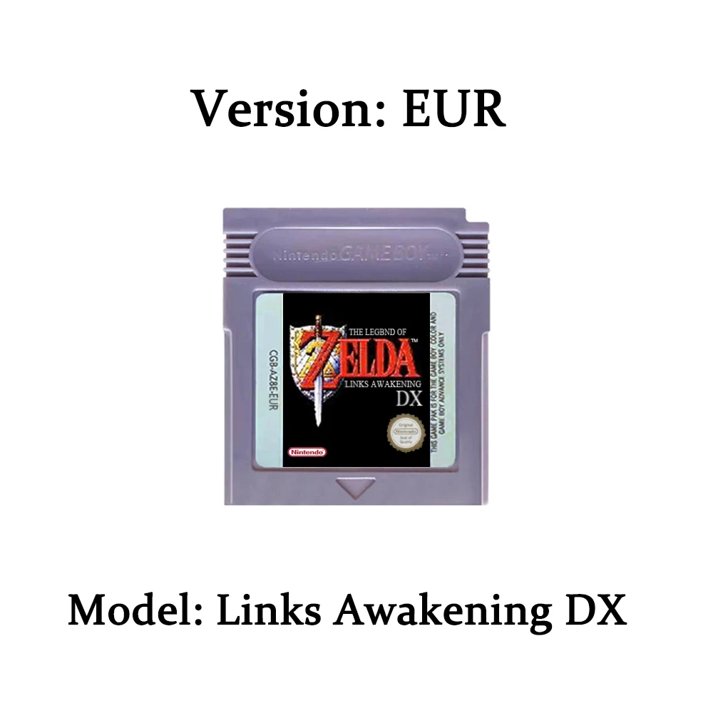 Zelda GBC Game Cartridge 16 Bit Game Console Card Legend of Zelda Awakening DX USA/EUR Version