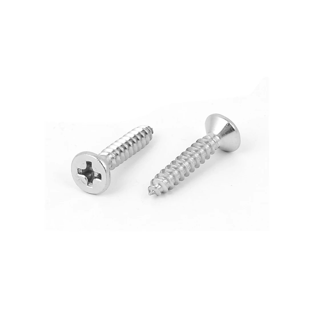 50/100Pc Flat Head Phillips Self Tapping Screw Fasteners M1.4 M1.8 M2.2 M3.5 Length 3-19mm SilverTone for Sheet Metal Materials