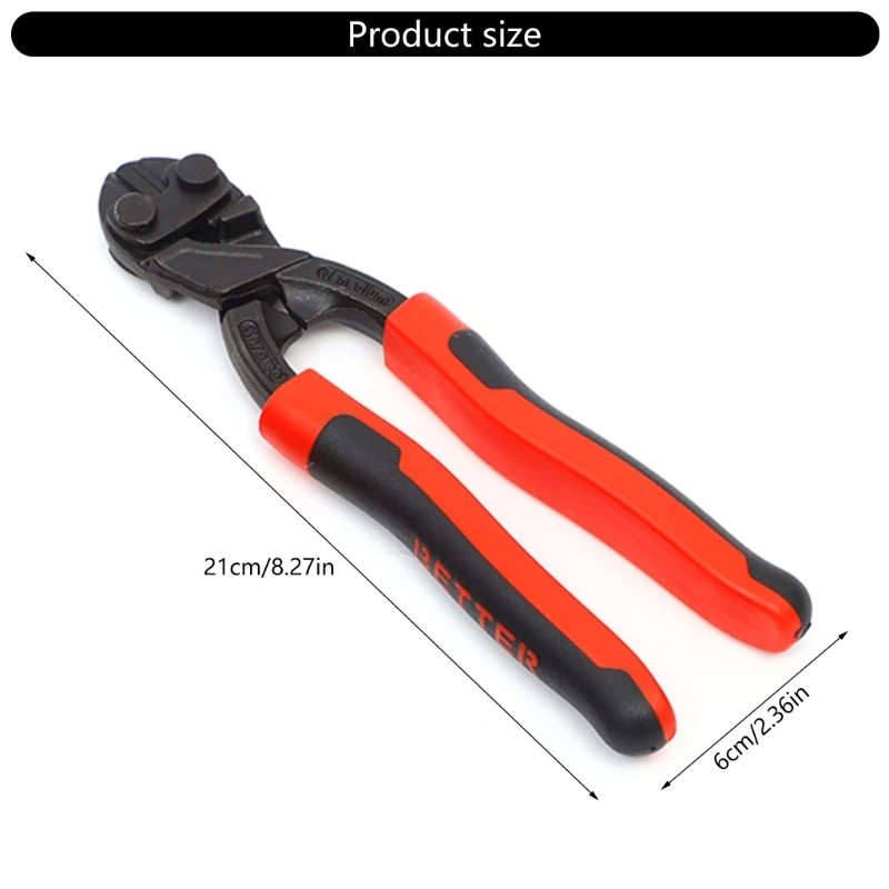 Kìm cắt dây 8 inch Kìm chéo nặng để cắt dây thủ công Thoải mái 517A