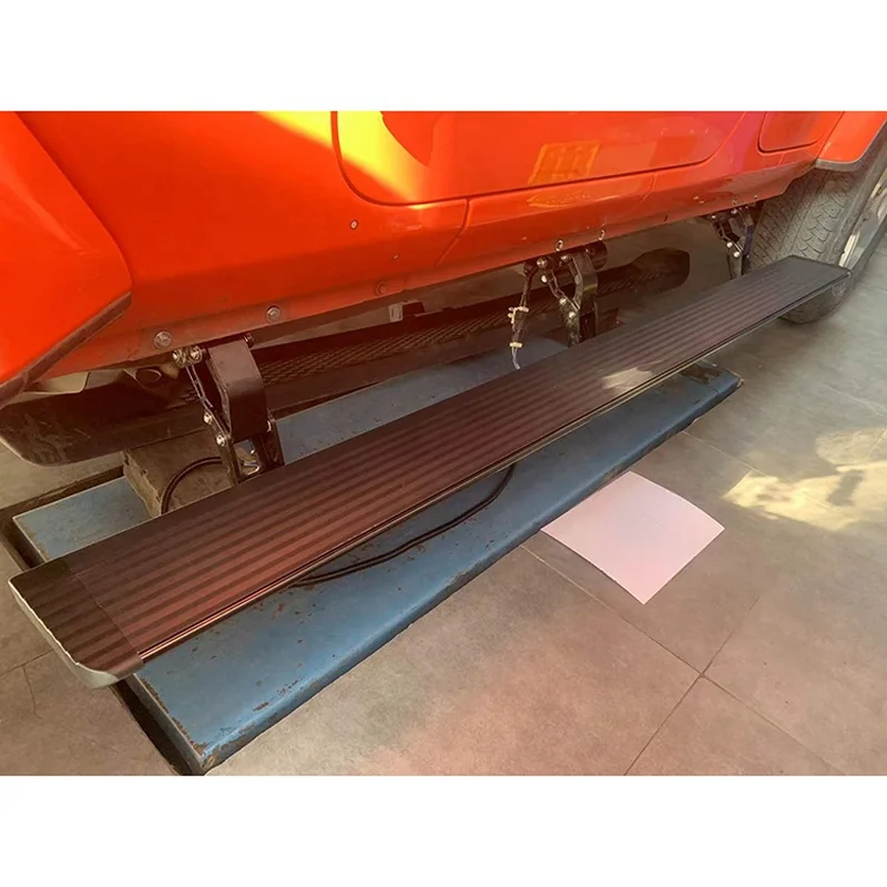 High Quality Replacement 4x4 Off-Road Black Aluminum Steel Electric Retractable Running Board For Wrangler JL Gladiator