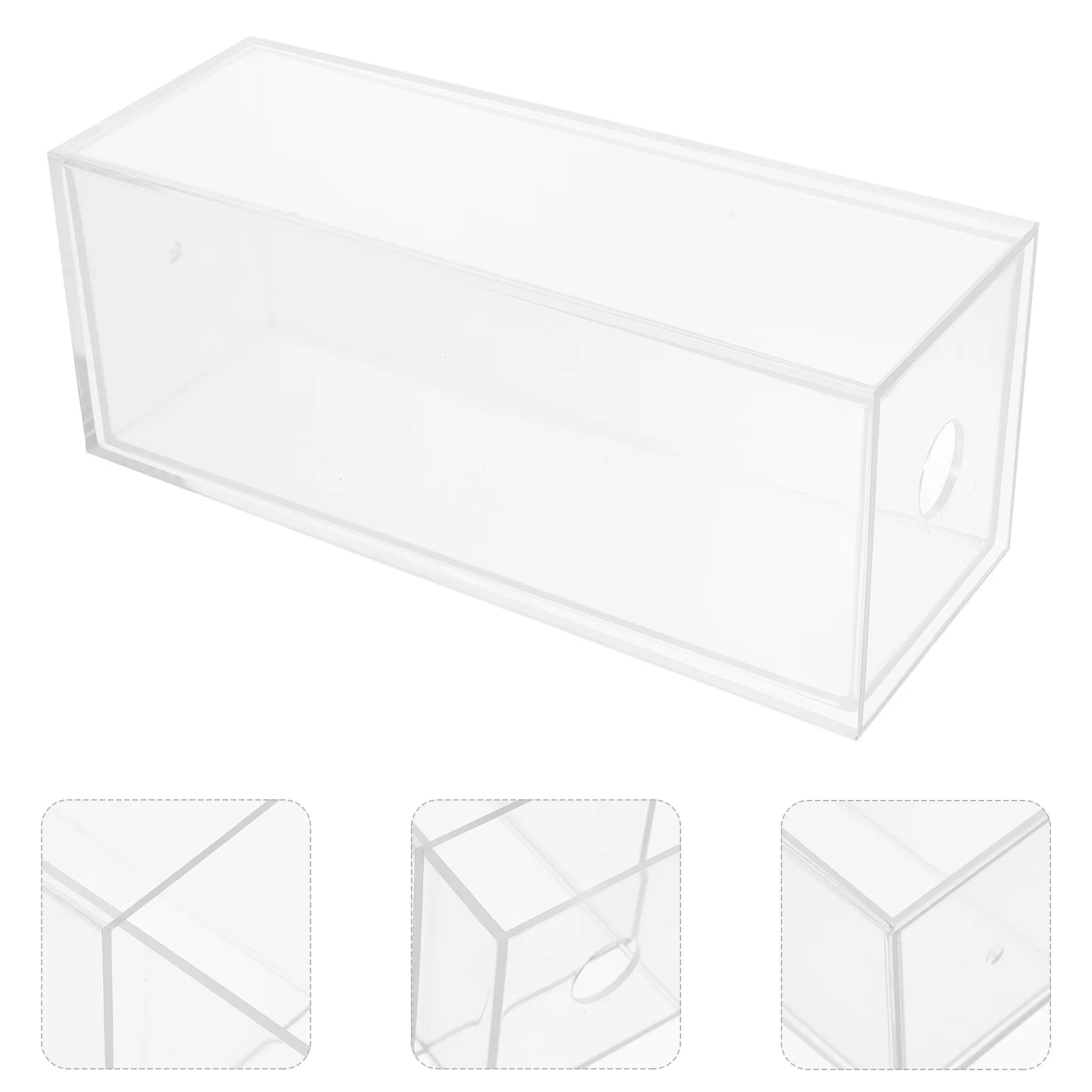 

Drawer Storage Box 1 Layer Transparent Desktop Organizer for Makeup Stationery Supplies Lightweight Material