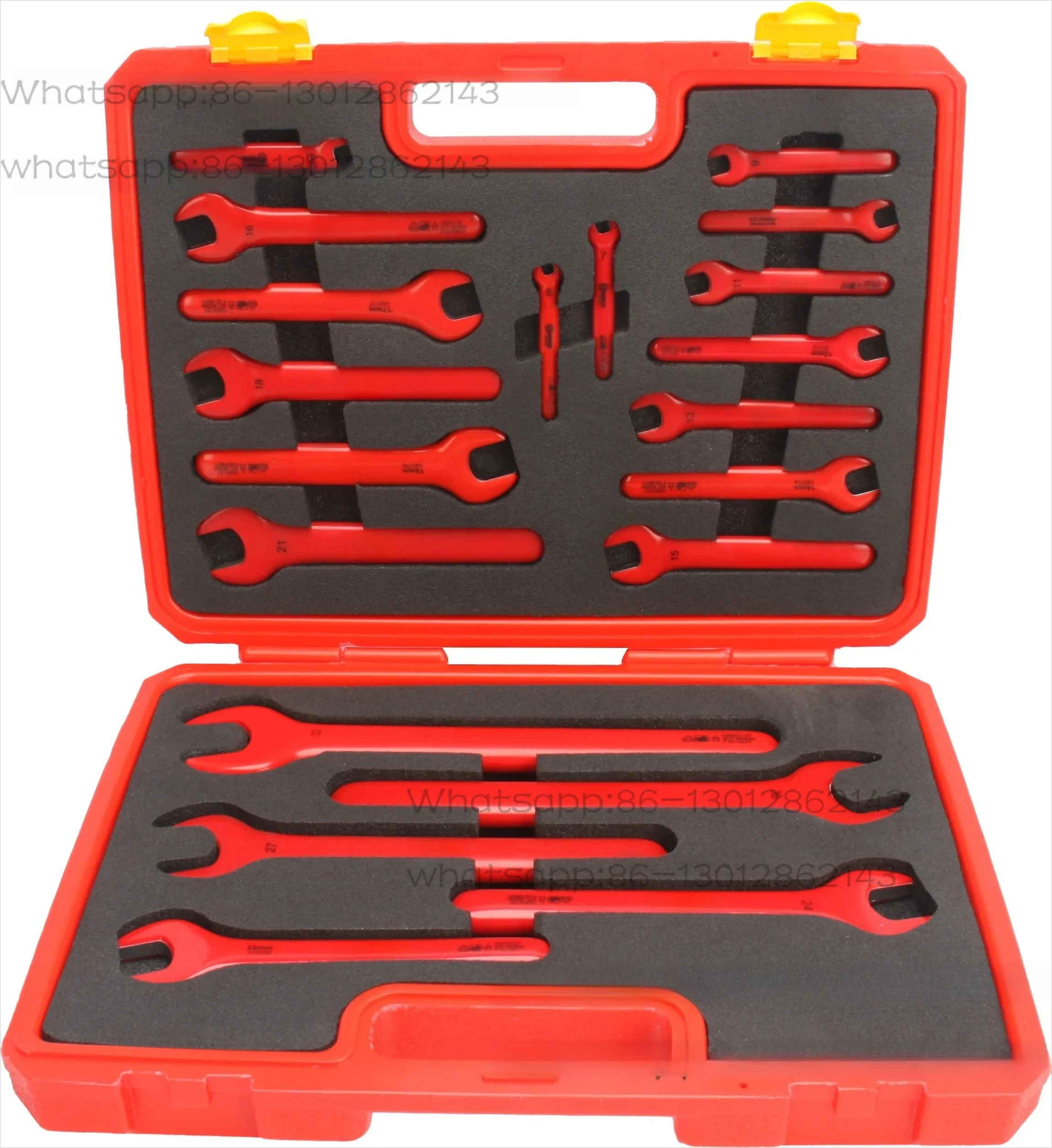 2026Hot Selling 6-32mm1000V High Voltage Insulated Open Ended Wrench VDE Certification Insulation Open End Spanners Handle Tools