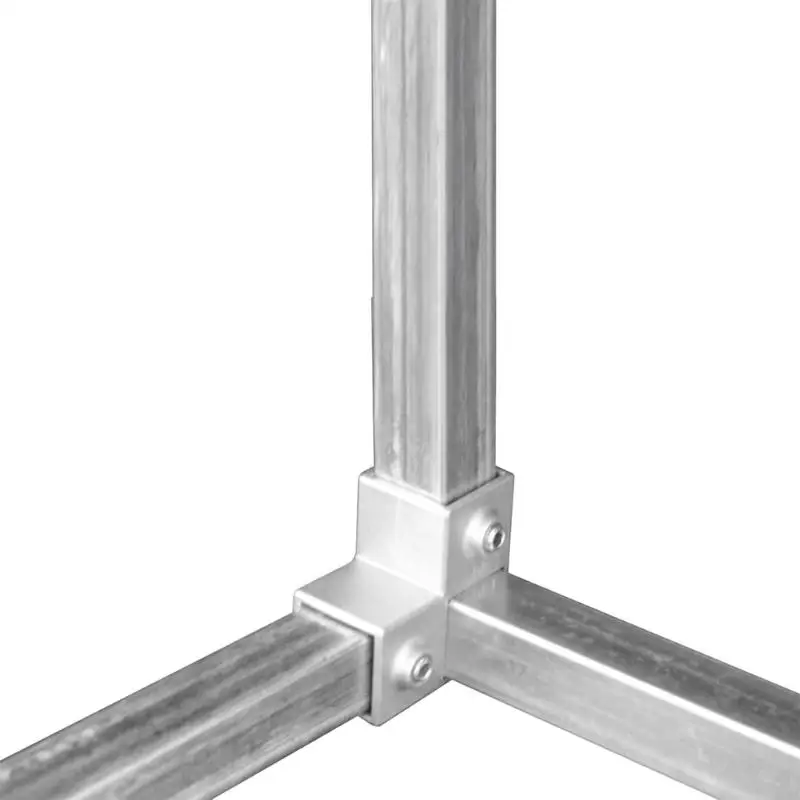  Square Pipe Fixed Joint Storage Rack Connector 3 Way Pipe Fitting Enduring