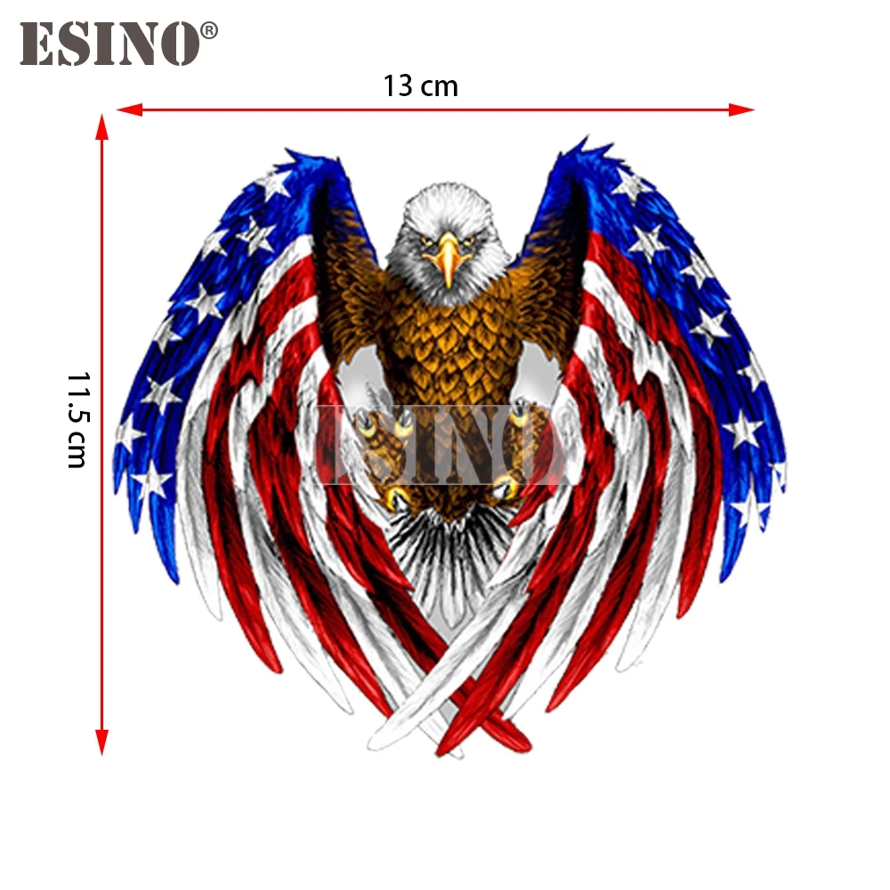 Funny Bald Eagle USA American Flag Decal Cartoon PVC Waterproof Car Body Sticker Pattern Vinyl