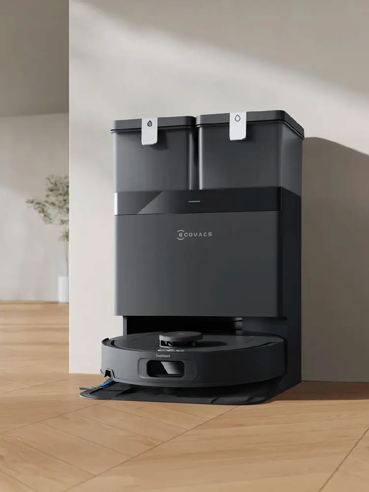 ECOVACS DEEBOT T30e Omni Roboterstaubsauger mit Wischfunktion, 25.000 Pa, OZMO Turbo 2.0, ZeroTangle 3.0, Anti-Tangle, Selbstentleerungsstation
