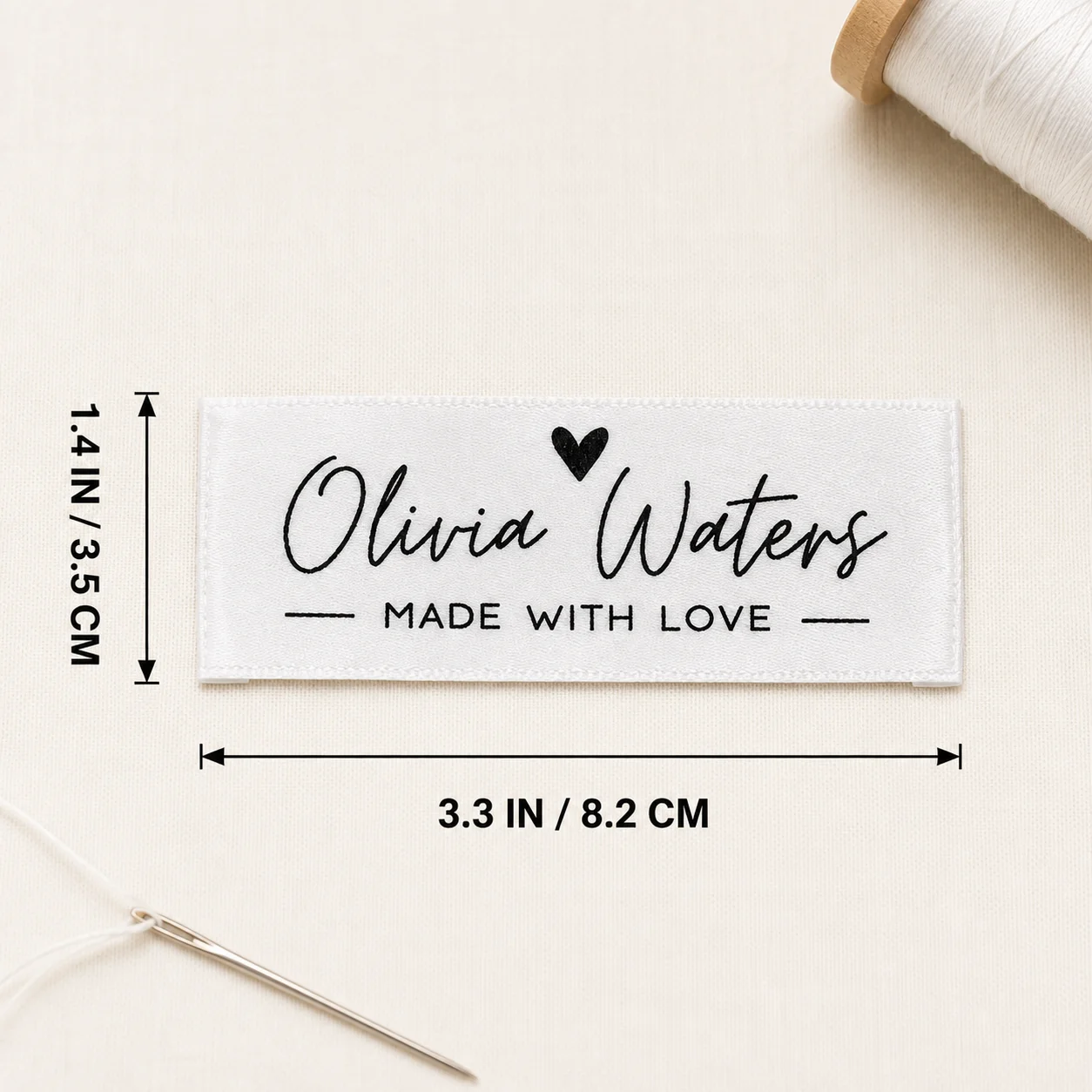Custom Personalized Clothing Label, Satin Fabric,Custom Handmade Text Available, Wash-Resistant And Anti-Pilling Special Label
