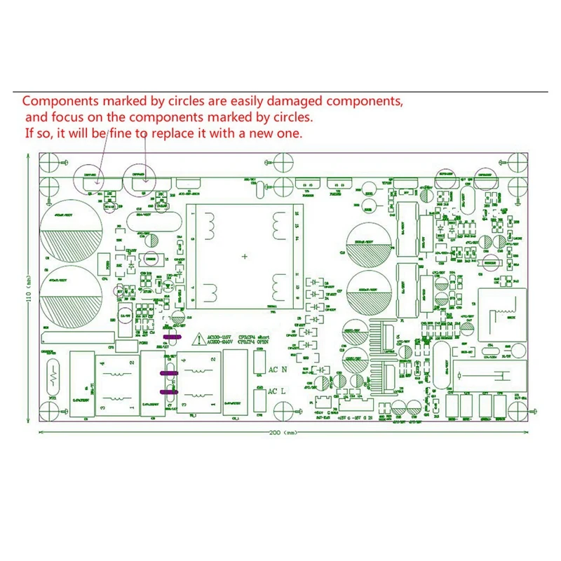 1000W Class D Power Amplifier Board Mono Power Amp Board With Switching Power Supply