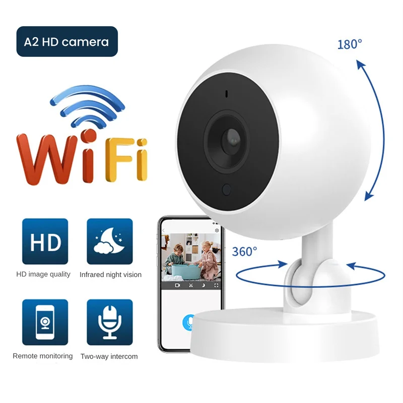 

A17Z Wifi HD Voice Recorder Motion Detection Indoor Home Surveillance Camcorders 2-Way Audio Remote Monitoring Baby Monitor