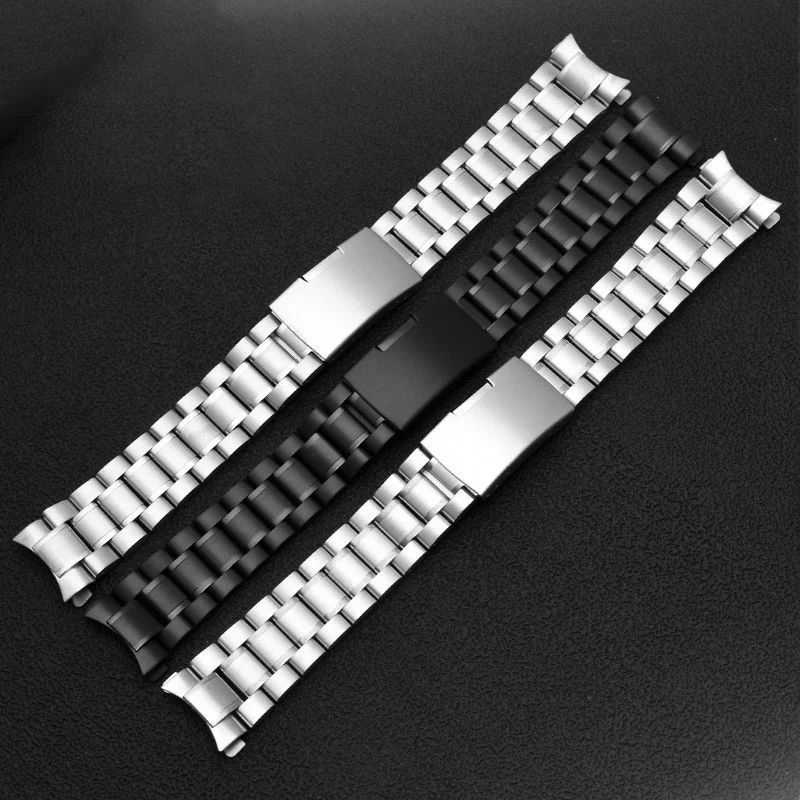 Stainless Steel Watchband Curved Strap For Casio EFR-526/303/304/530/556/552 Men\'s BEM-506/501 Bracelet Wristband 20mm 22mm 24mm