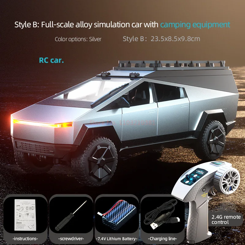 Jjrc New C8817 Alloy Off-Road Vehicle Simulation Tesla Model Remote Control Car Camping Edition Children'S Toy Holiday Gifts