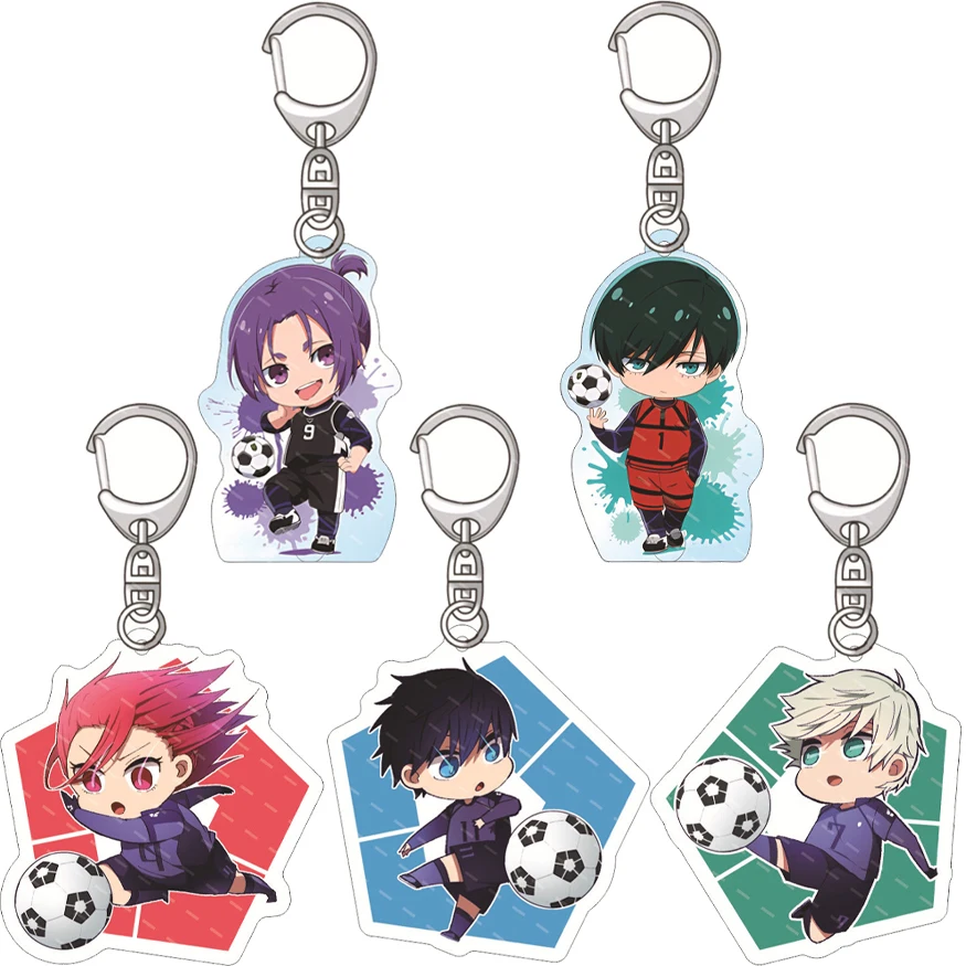 55MM Anime BLUE LOCK Figur Yoichi Isagi Meguru Bachira Seishiro Nagi Hyoma Chigiri Rin Itoshi Acryl-Schlüsselanhänger Kawaii ‌   Geschenke