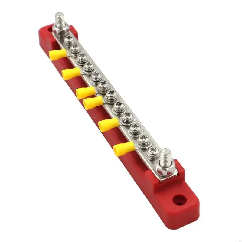 

R53D Terminal Bus Bar Ground Power Distribution Bus Bar with Cover for Marine RV Boat