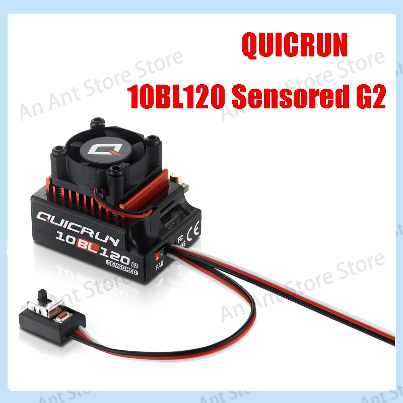 

Оригинальный Hobbywing QUICRUN 10BL120 Sensored G2 120A 2-3S Lipo регулятор скорости бесщеточный ESC для 1/10 1/12 RC автомобиля