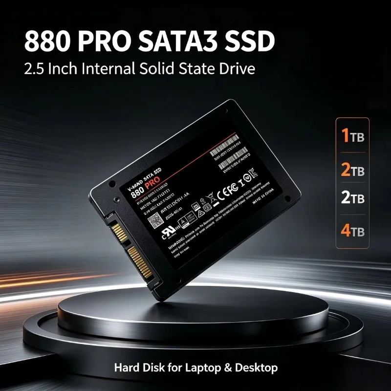 880 PRO Internal Solid State Drive SATA3 SSD 1TB 2TB 4TB 2.5 Inch Hard Disk Solid State Drive for Laptop Desktop