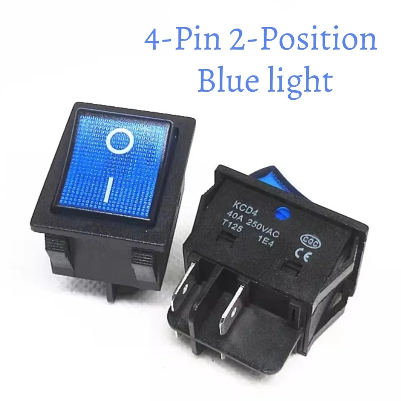 1PCS 40A High Current ON/OFF Special for Eelding Machine KCD4 Button Switches High-Power Rocker  Switch 4/6pin 2/3Position Light