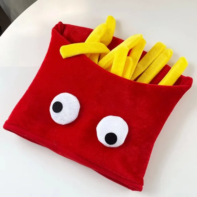 Halloween Hair Accessories Cartoon French Fries Burger Hat Creative Cute Party Dress Up Hat Stage Performance Photo Props