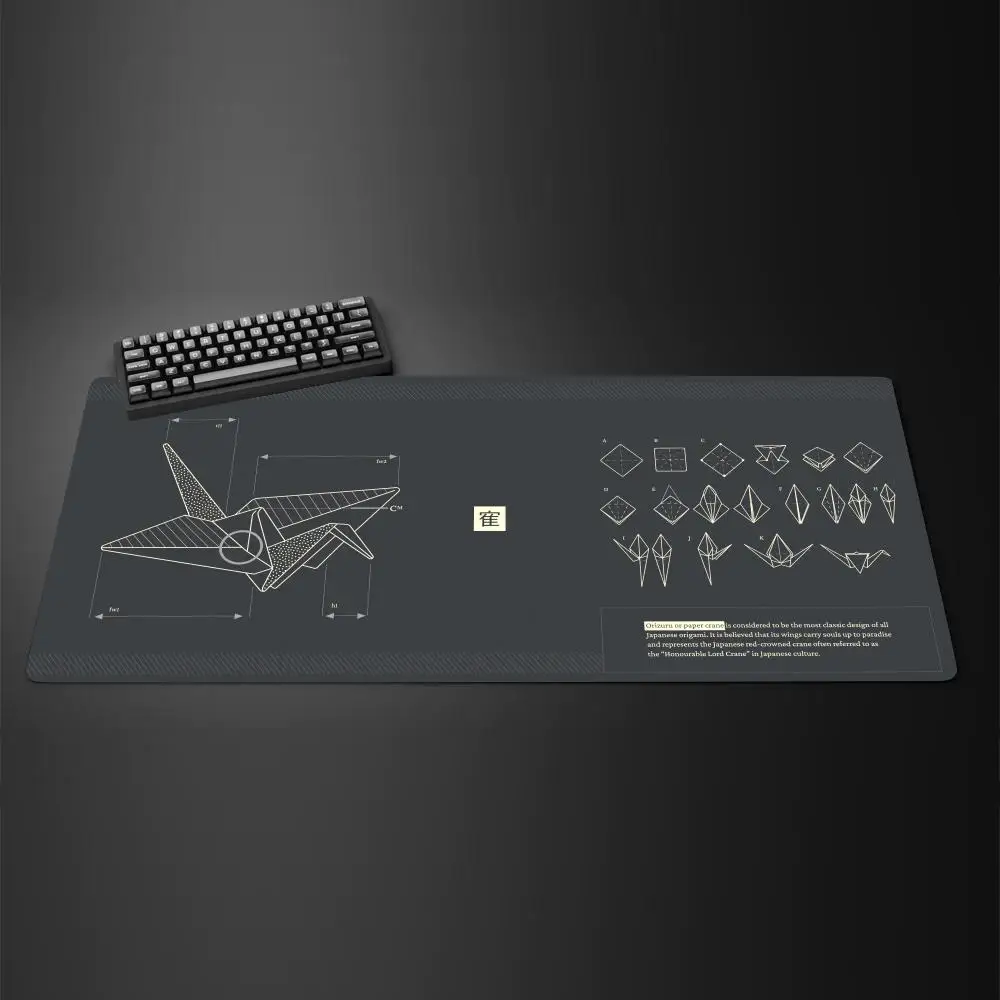 

Коврик для мыши Paper Crane, большой размер, резиновая основа, противоскользящие аксессуары для ПК, настольные аксессуары, коврик для мыши для офиса и геймера, коврики для клавиатуры, декоративный коврик