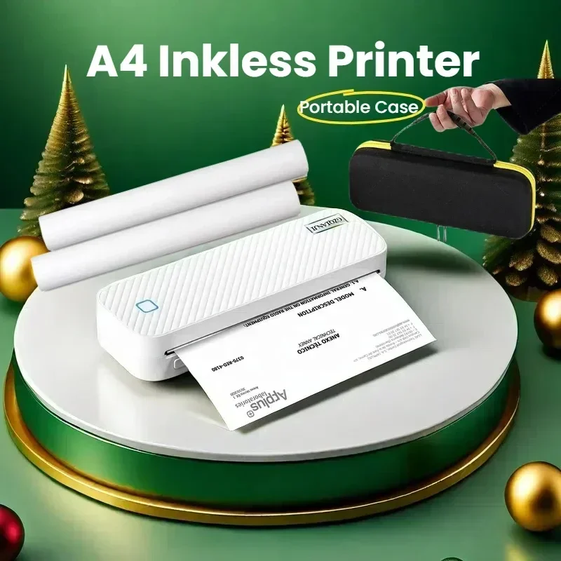 LISM Pocket A4 Printer Inkless Portable Photo Document Bluetooth Wireless Phone/Window Home Mobile Office Use Thermal Printer