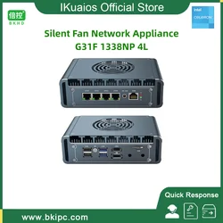 IKuaiOS Fanless Mini PC Celeron Pentium 4LAN 2.5 Gigabit Ethernet Port Compatibl Pfsense Vyos Mikrotik G31F 1338NP 4L