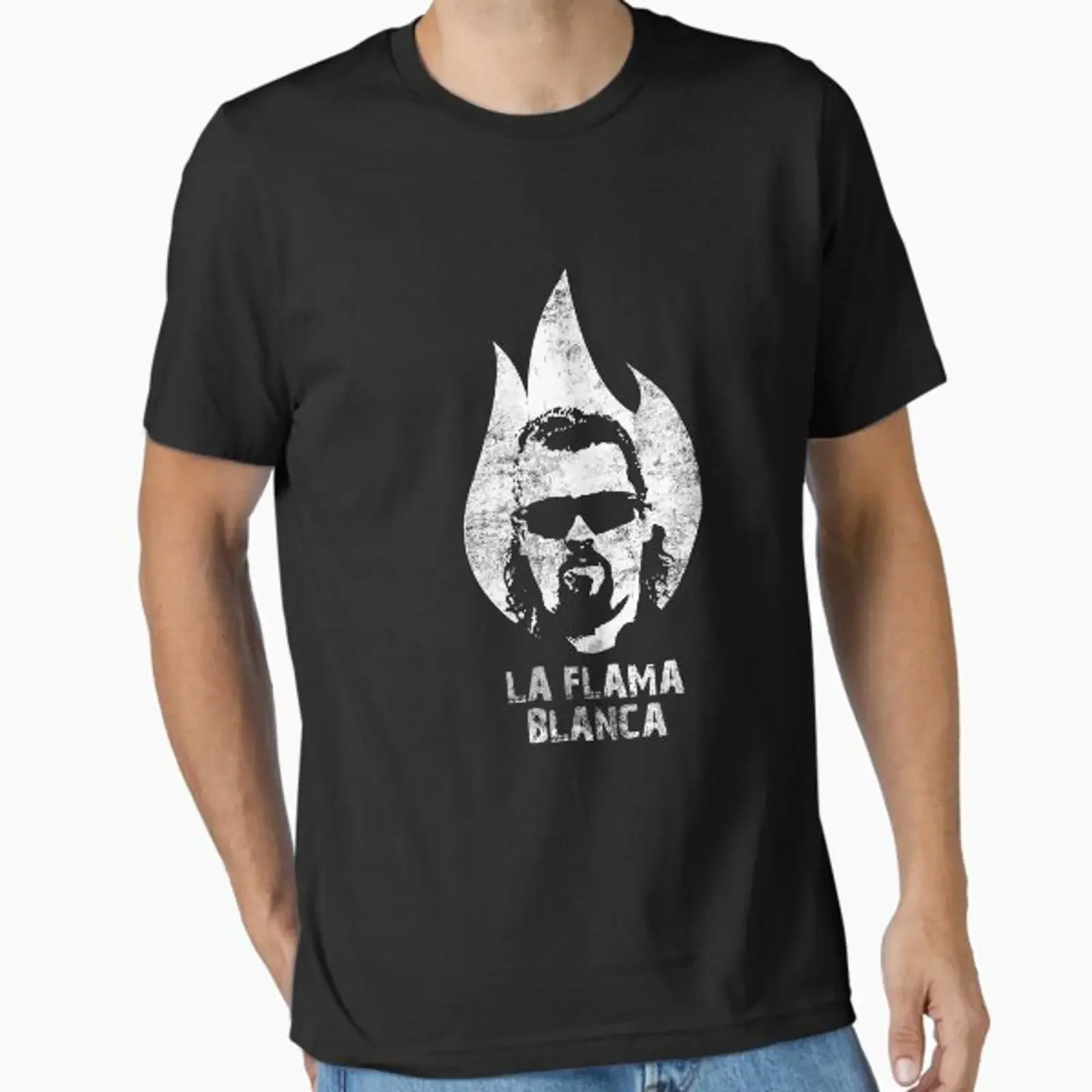 La Flama Blanca, diseñada y vendida por shirtypants, ropa urbana vintage lavada, cómoda, elástica, suave y versátil.