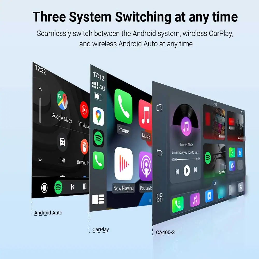 Ottocast Play2video Pro CarPlay TV Box Wireless Car Play Android Auto Car Intelligent Systems for Youtube Netflix Spotify