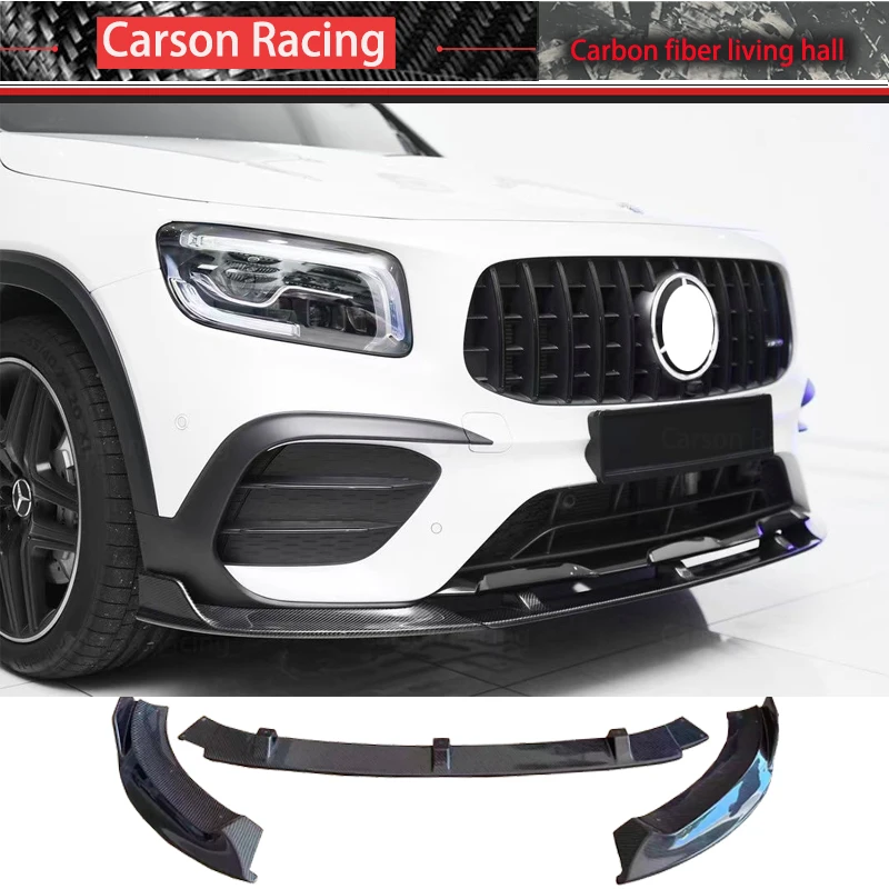 For Benz GLB X247 Install  Real Carbon Fiber Front Bumper Bodykit  Lip Rear Diffuser GlB Spoiler