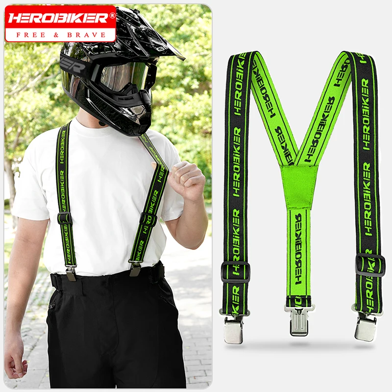 

Мотоциклетные новые модные подтяжки для мужчин и женщин с Y-образной спинкой, регулируемые эластичные подтяжки для брюк, ремень для мотоциклетных брюк, подтяжка