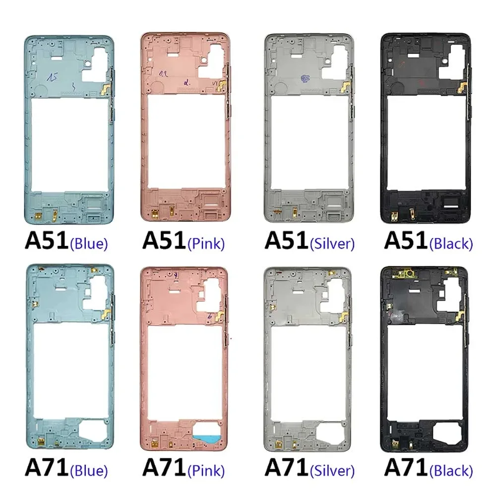 New Middle Frame Bezel Middle Plate Cover For Samsung A31 A41 A51 A71 Repair Parts