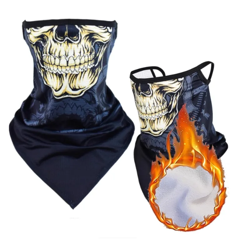 

Зимние мотоциклетные лыжные очки с индивидуальным дизайном черепа, ветрозащитные, морозостойкие, теплые, теплые для шеи с наушниками