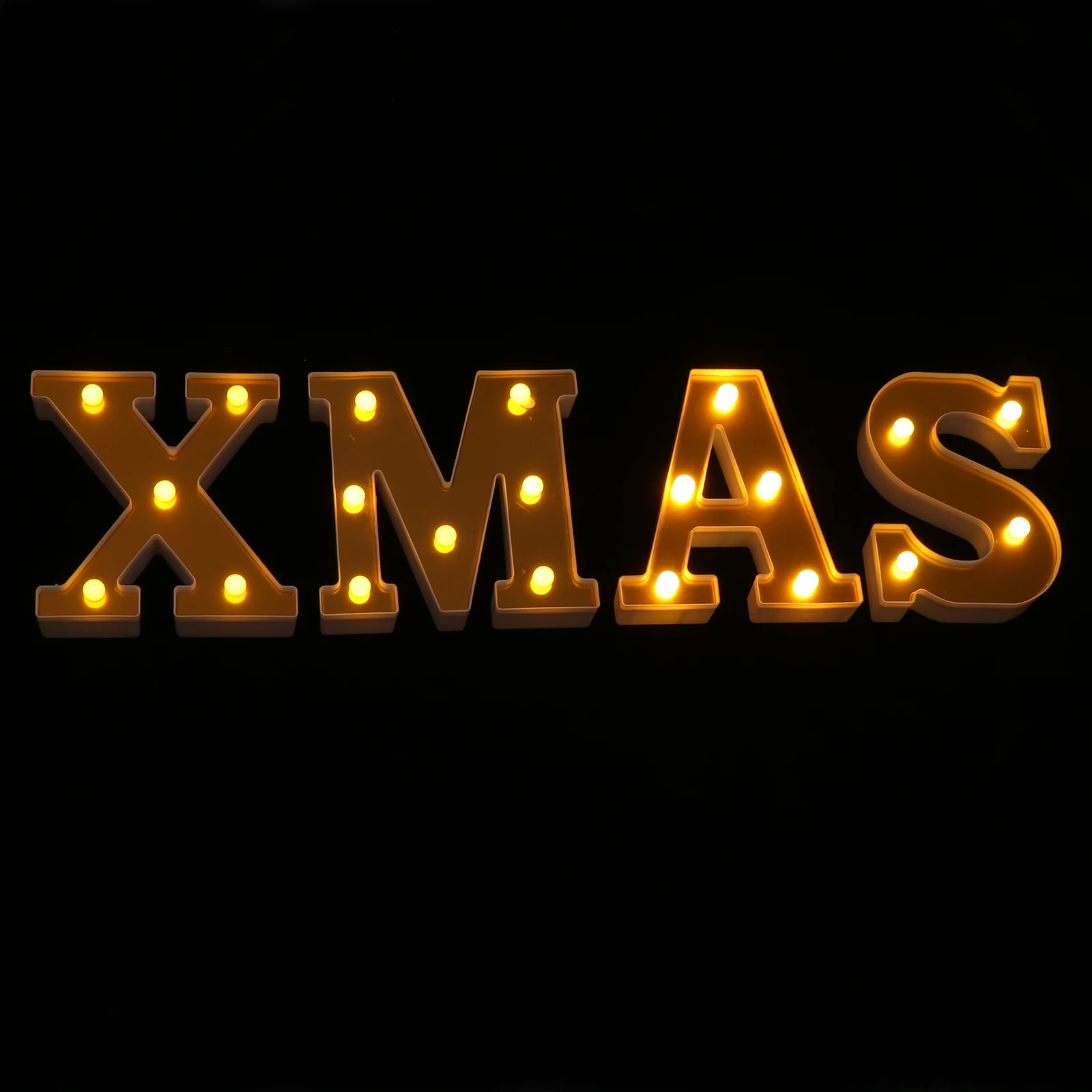 

4pcs Led Up Letter Sign For Christmas Party Household Adornment Creative Night Decorative Atmosphere Light Desktop Festival