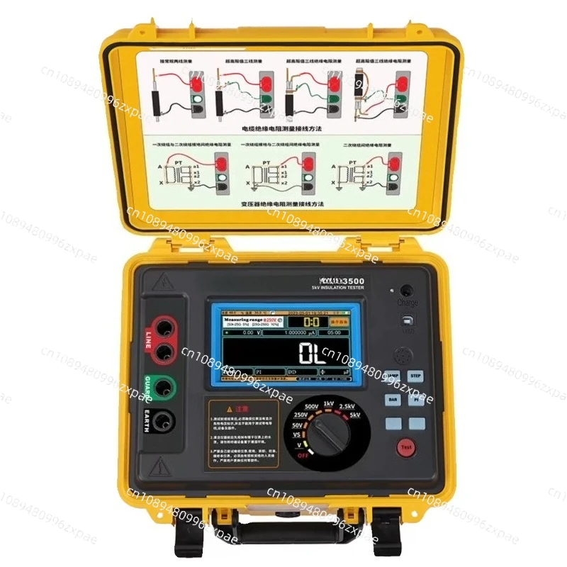 High Accuracy 3520 Digital 5kW 10kW 15kW Megohmmeter High Voltage Insulation Resistance Inspection Machine