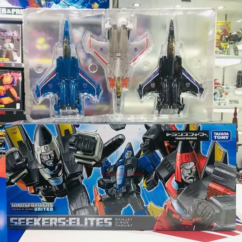 Originele Transformers Japanse VersieUN Limited "Starscream Skywarp Thunder" "Charge Elegy Jet" Anime Figuur Speelgoed Cadeau Collectie