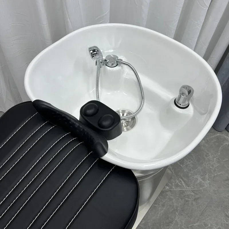 Hairdressing shop washing head and flushing bed semi-lying