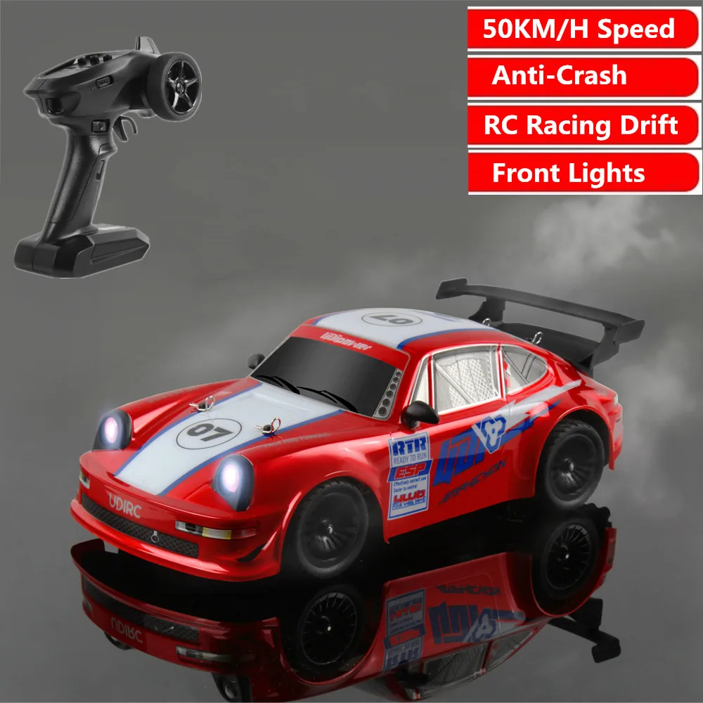 1/16 4WD RC Drift Racing Car 2.4G Off Road Climbing Car 50KM/H Speed Remote Control Vehicle Flash Light Electronic Boy AdultsToy