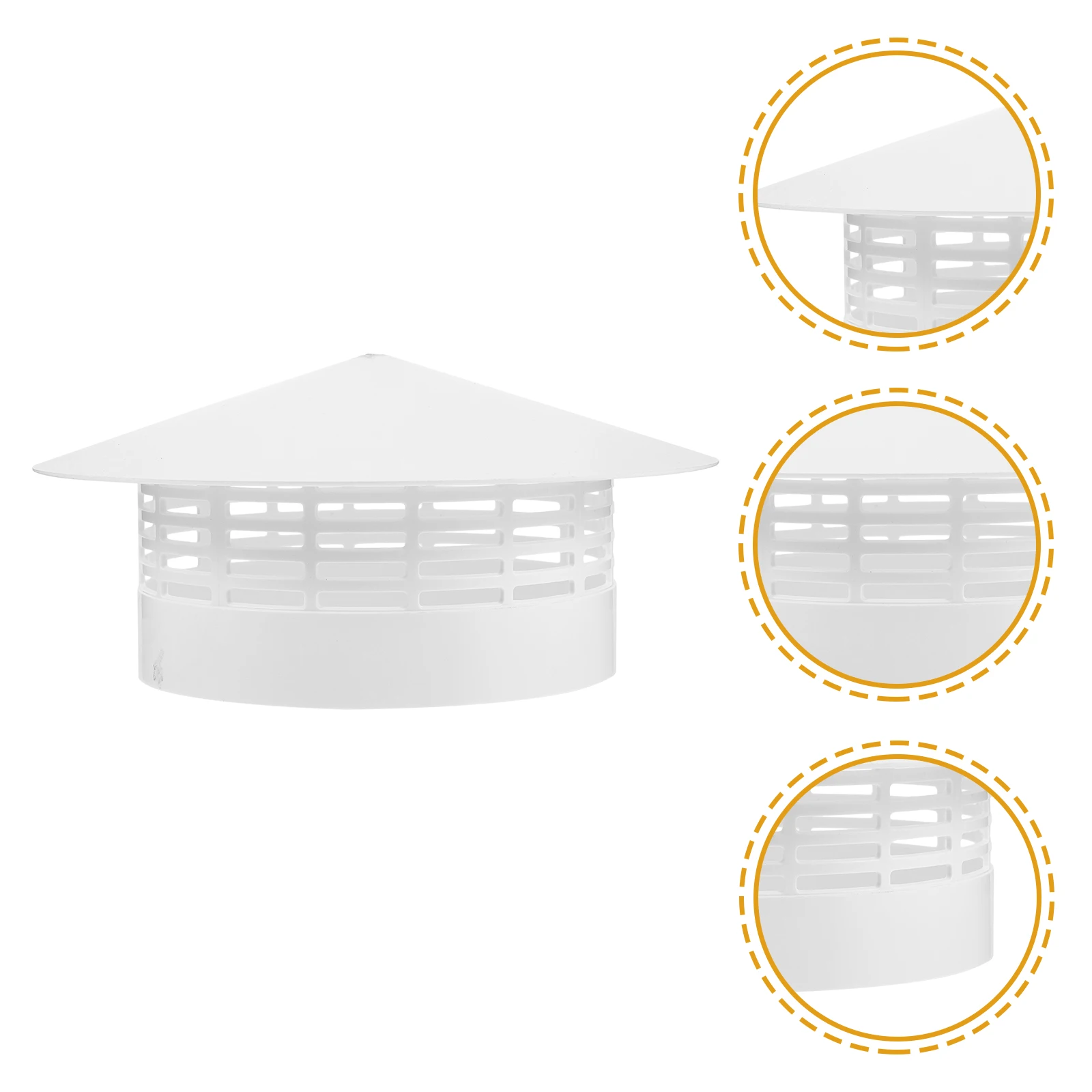 

Windshield Chimney Rain Cap Rainproof Smokestack Cover Hat Vent Caps Pvc Pipe for Plastics Round