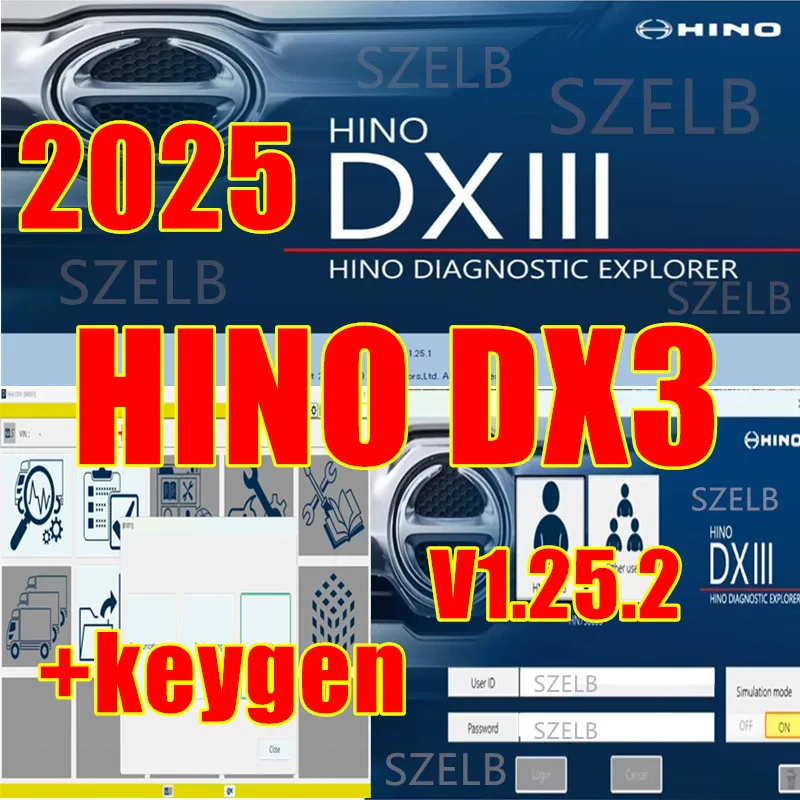 2026 Hot Hino Diagnostic EXplorer 3 Hino DX3 V1.25.2 Heavy Duty Truck Diagnostic Programming Software Great Truck Repair Tool